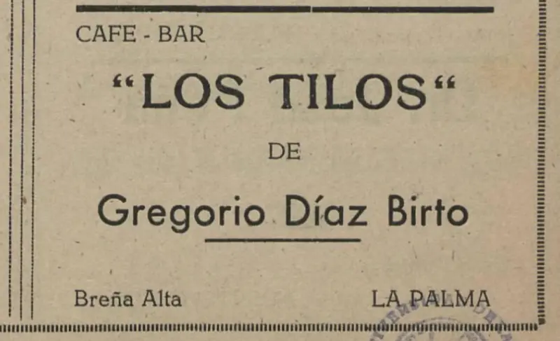 Publicidad La Palma, 1952